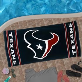 Texans OFFICIAL NFL "Stripes" Beach Towel; 30" x 60"