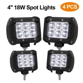 4 PCS 4in 18W Dual Row LED Spot Light Pod Cube Light