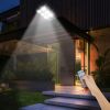 Solar Powered Wall Light 252 LED Beads PIR Motion Sensor Lamp Outdoor IP65 Waterproof with Remote Control for Garage Front Door Garden Pathway