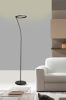 73" Tall Metal Torchiere Floor LED Lamp with Halo design, Matte Black finish