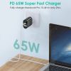 65W Type C Fast Wall Charger PD QC3.0 Adapter Fit for IOS Phone 14 13 12 11 Samsung S22 S21 Switch MacBook iPad