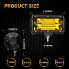 Led Light Bar 4PCS 5 Inch 72W Led Work Lights Spot Flood Beam Off Road Pod Lights Yellow Driving Fog Light Lamps or Trucks ATV UTV Polaris Jeep Boat