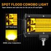 Led Light Bar 4PCS 5 Inch 72W Led Work Lights Spot Flood Beam Off Road Pod Lights Yellow Driving Fog Light Lamps or Trucks ATV UTV Polaris Jeep Boat