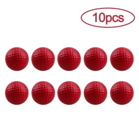 10Pcs Golf Balls PU Foam Elastic Indoor Outdoor Golf Practice Driving Range Children Putting Golf Supplies (Ships From: CN, Color: Red)