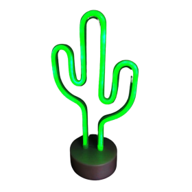 Tropical Nights Neon Deco Lights With Remote Control (Color: Cactus)