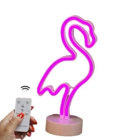 Tropical Nights Neon Deco Lights With Remote Control (Color: Flamingo)