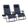 Outdoor Chaise Lounge Chair with Cup Holder