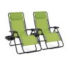 Outdoor Chaise Lounge Chair with Cup Holder