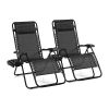 Outdoor Chaise Lounge Chair with Cup Holder