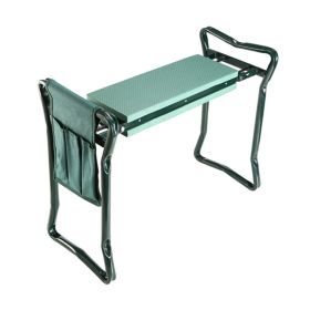 Foldable Portable Gardener Kneeling Bench Stool (Color: Dark Green, Type: Garden Tool)