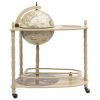 Freestanding Globe Bar Wind Stand Eucalyptus Wood Green