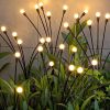 2Pcs Solar Firefly Lights Swaying Decorative Pathway Lamp IP65 Waterproof Landscape Patio Yard Night Light