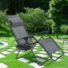 Outdoor Chaise Lounge Chair with Cup Holder