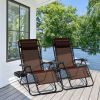 Outdoor Chaise Lounge Chair with Cup Holder