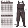 BELLE DURA Fishing Waders Chest Waterproof Light Weight Nylon Bootfoot Waders for Men Women with Boots