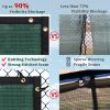 Artpuch Privacy Fence Screen Dark Green Customized Outdoor Mesh Panels for Backyard, Balcony,Patio,Construction Site with Zip Ties