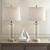 Clarity Glass Cylinder Table Lamp Set of 2