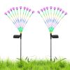 2Pcs Solar Firefly Lights Swaying Decorative Pathway Stake Lamp IP65 Waterproof Landscape Patio Yard Night Light